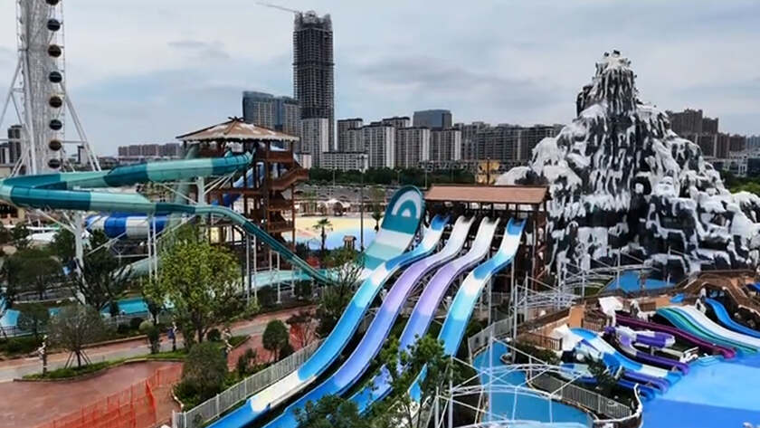 赣中首座综合性现代主题乐园！江西吉安欢乐世界水上游乐设备进入试滑验收阶段